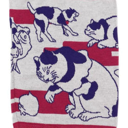 JZZKAYA7JKP2303 : Kaya Japanese Haramaki Stomach/Body Warmer Belt Ukiyoe Cat Design M Size