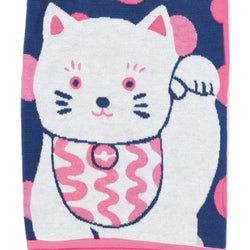 JZZKAYA7JKP3360 : Kaya Japanese Haramaki Stomach/Body Warmer Belt Modern Beckoning Cat Design M Size