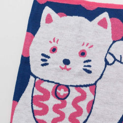 JZZKAYA7JKP3360 : Kaya Japanese Haramaki Stomach/Body Warmer Belt Modern Beckoning Cat Design M Size