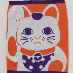 JZZKAYA7JKP5374 : Kaya Japanese Haramaki Stomach/Body Warmer Belt Modern Lucky Cat Design M Size