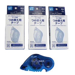 JZZKOKUD4400-10-3 : Kokuyo Tape Glue Dotliner Long Strong Adhesive Tape Refill 3 Pack TA-D4400-10N