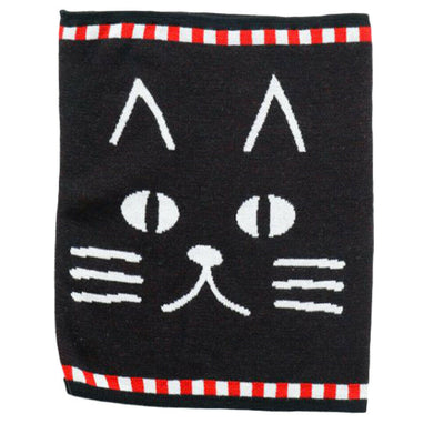 JZZKAYA7JKP8332 : Kaya Japanese Haramaki Stomach/Body Warmer Belt Black Cat Design M Size