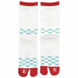 JZZKAYA7JKP0101-WH : Kaya Women's Japan Flag and Left and Right Kanji Design Tabi Socks (White)