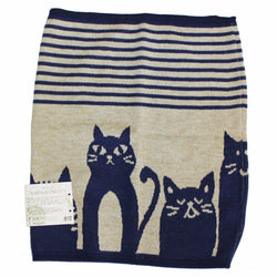 JZZKAYA7JKP5334 : Kaya Japanese Haramaki Stomach/Body Warmer Belt Stripe and Cat Design L Size
