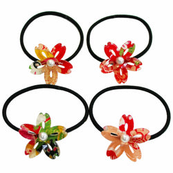 JZZNNFCPS-P : Japanese Chirimen Made Sakura Design Hair Accessory Elastic Hair Band
