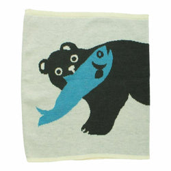 JZZKAYA7JKP5327 : Kaya Japanese Haramaki Stomach/Body Warmer Bear and Salmon Design L Size