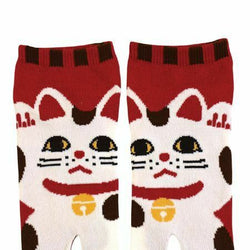 JZZKAYA7JKP3130 : Kaya Women's Manekineko (Beckoning Cat) Design Tabi Socks