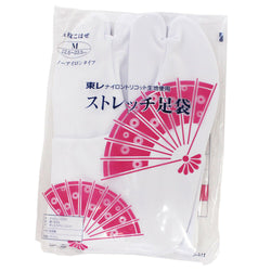 JZZIWAMIZ115-M : Toray Non Iron Adult Japanese Kimono Tabi Socks with 5 Kohaze Clasps White M