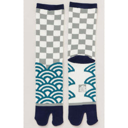 JZZKAYA7JKP8133 : Kaya Men's Seigaiha Ichimatsu Design Tabi Socks