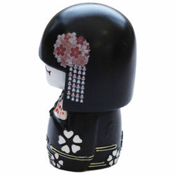 JZZNNFMKS-BK : Japanese Mai Kokeshi Doll Black