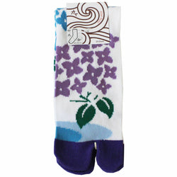 JZZKAYA7JKP8202 : Kaya Women's Hydrangea and Cat Design Tabi Socks