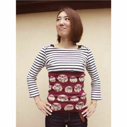 JZZKAYA7JKP6311 : Kaya Japanese Haramaki Stomach/Body Warmer Belt Owl Design M Size