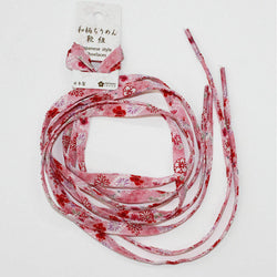 JZZCOCO2301-202 : Japanese Chirimen Shoelaces for Sneakers 128cm 50inch (Pink)