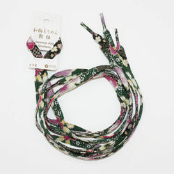 JZZCOCO2301-141 : Japanese Chirimen Shoelaces for Sneakers 128cm 50inch (Green)