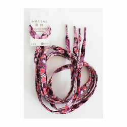 JZZCOCO2300-204 : Japanese Chirimen Shoelaces for Sneakers 117cm 46inch (Purple)