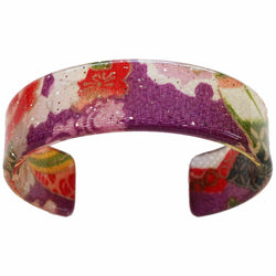 JZZNNFCBN-PP : Japanese Kyoto Chirimen Bangle Bracelet (Purple)