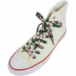 JZZCOCO2301-141 : Japanese Chirimen Shoelaces for Sneakers 128cm 50inch (Green)