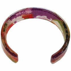 JZZNNFCBN-PP : Japanese Kyoto Chirimen Bangle Bracelet (Purple)