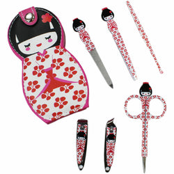 JZZFA303-514 : Nail Clipper Set in Japanese Kokeshi Doll Case