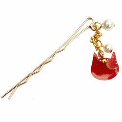 JZZNNFCAHP-NK : Japanese Chirimen Made Cat Design Hair Pin
