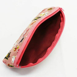 JZZFA303-587-PI : Manekineko Daruma Doll Design Pen Pencil Case Pouch Makeup Cosmetic Bag (Pink)