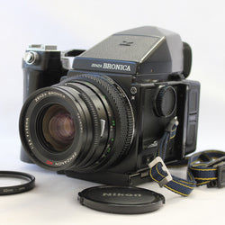 C2383 : Zenza Bronica ETRS + Prism Finder E + 120 Film Back + Speed Grip E + Zenzanon MC 50mm F/2.8 Lens