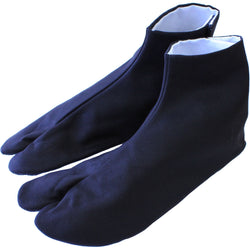 JZZFUKU3297-25 : Fukuske Adult Japanese Tabi Socks with 4 Kohaze Clasps Black 25cm (9.8 inch)