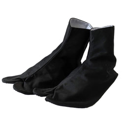 JZZHMCOY5354-27 Adult Japanese Tabi Socks with 4 Kohaze Clasps Black/Black Sole 27cm (10.6 inch)