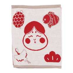 JZZKAYA7JKP0326 :  Kaya Japanese Haramaki Stomach/Body Warmer Belt Ofuku Japanese Happy Woman Face Design M Size