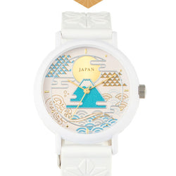 JZZMZKAORU002FH :  Kaoru Watch Japanese Fragrance Watch - Mt. Fuji White (Hinoki)