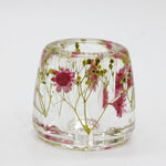 JZZNNFHTF-SPK : Japanese Toothbrush Holder Stand with Real Flower in Acrylic (Star Pink)