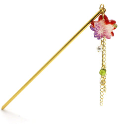 JZZNNFKS-SK : Japanese Traditional Sakura Cherry Blossoms Design Kanzashi Hair Pin Stick