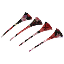 JZZNNFKSA-IC : Kanzashi Japanese Chirimen Hair Pin Stick Ginkgo Leaf Design