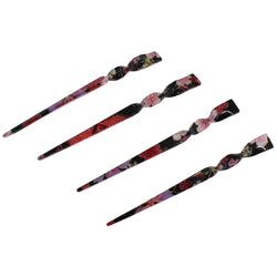 JZZNNFKSA-TW : Kanzashi Japanese Chirimen Hair Pin Stick Twist Design